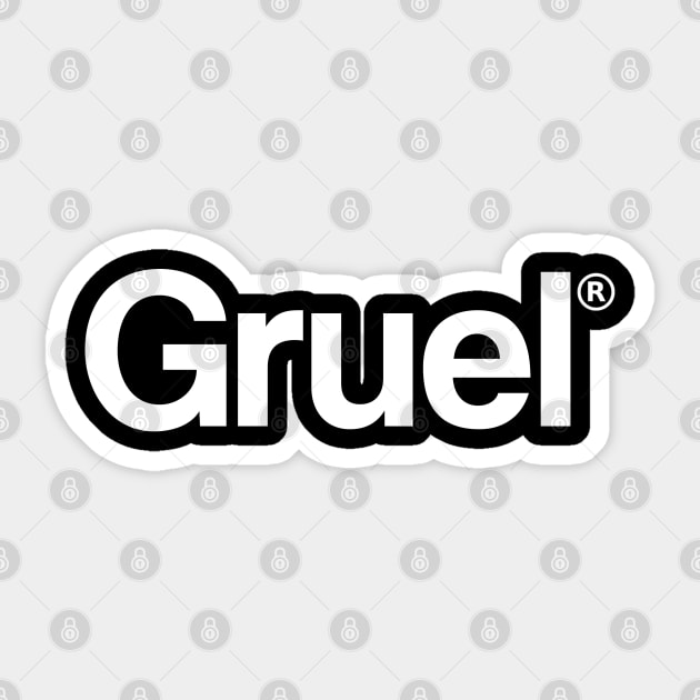 Gruel huel Sticker by grinningmasque